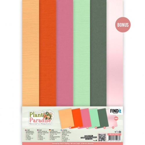 Plant Paradise Berrie's Beauties Linen Cardstock Paper Pack