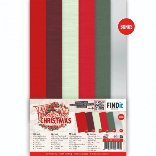 Yvonne Creations Floral Christmas Paper Pack